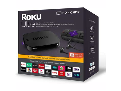 Roku Ultra Streaming Media Player 4khdhdr With Premium Jbl