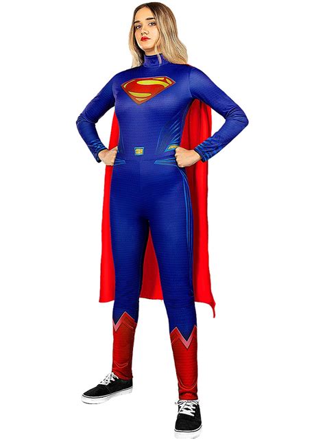 Supertastische Superheldin Supergirl Vrouw Kostuum