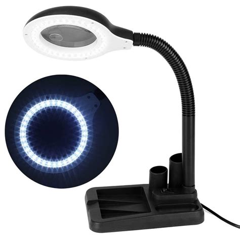 Crafts Glass Lens LED Desk Magnifier Lamp Light 5X 10X ...