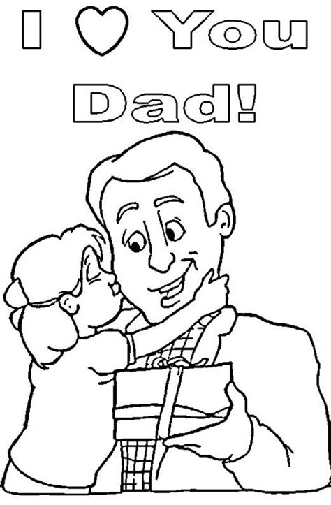 The father is very happy about his nice children who love him. Father's Day Coloring Pages | Father's Day, Father and ...