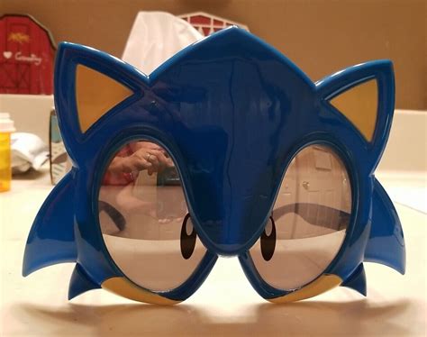 Rare Sonic The Hedgehog Sun Staches Sunglasses Mask A Gem