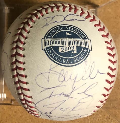 2009 Ny Yankees Team Signed Baseball 3 Memorabilia Center