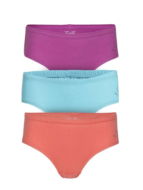 Jockey Solid Assorted Girls Panty Pack Of 3 Multi Color 5 6 Years Buy Jockey Solid Assorted