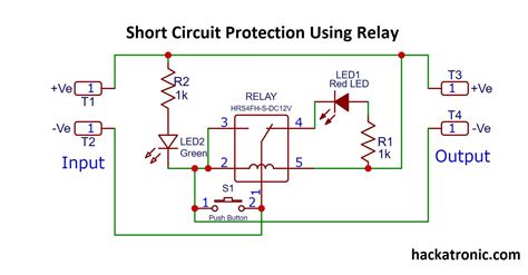 Short Circuit Protection Using Relay For Batteries Electronics Project
