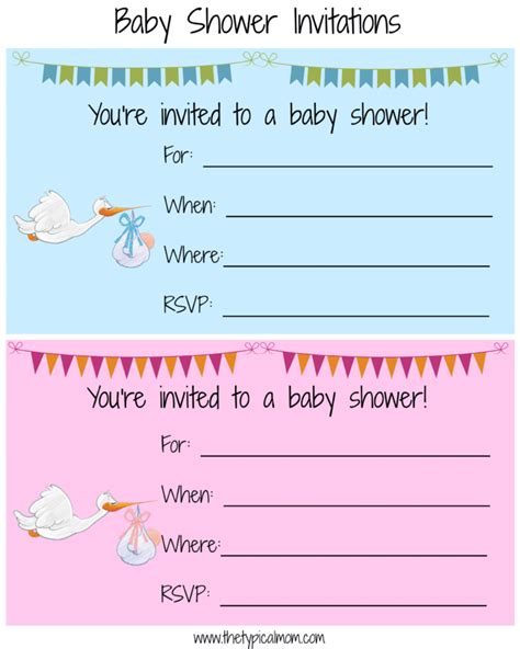 Free Printable Template Baby Shower Invitations Printable Templates