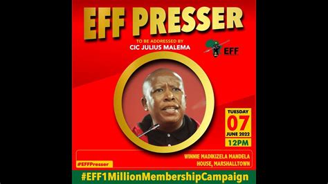 Cic Julius Malema Addressing Eff Press Conference Youtube