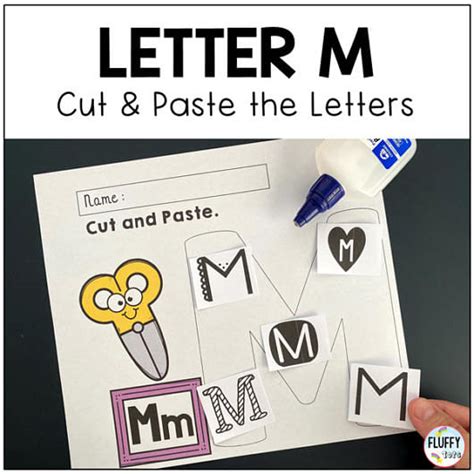 Exciting Letter M Cut And Paste Worksheets Fluffytots