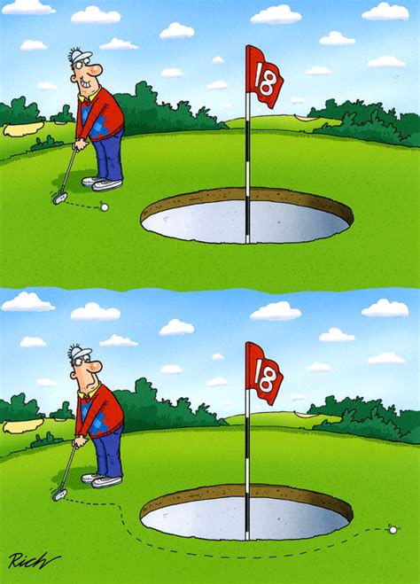 Funny Card About Golf Large Hole On Golf Green Comedy Card Company