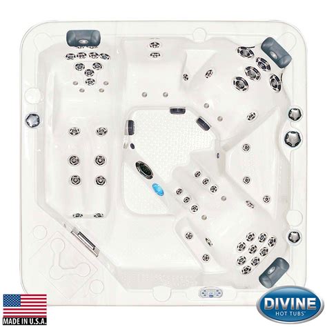 Divine Hot Tubs Langley Deluxe Lounger 76 Jet 5 Person Hot Tub Delivered And Installed Costco Uk