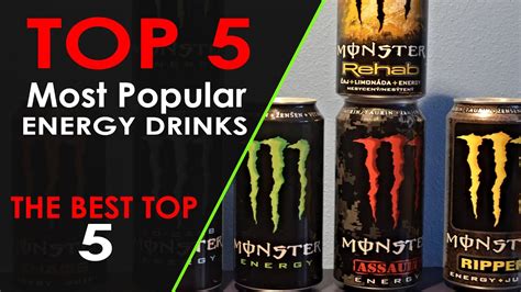 Top 5 Most Popular Energy Drinks Youtube