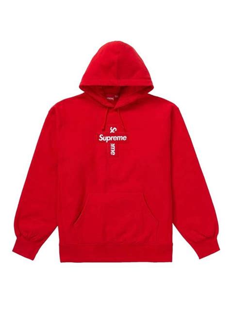Supreme Supreme Cross Box Logo Hoodie Red Medium Grailed