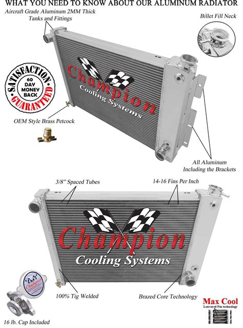 Champion Cooling Systems CC370 WR Radiator Big Block Cooling EBay