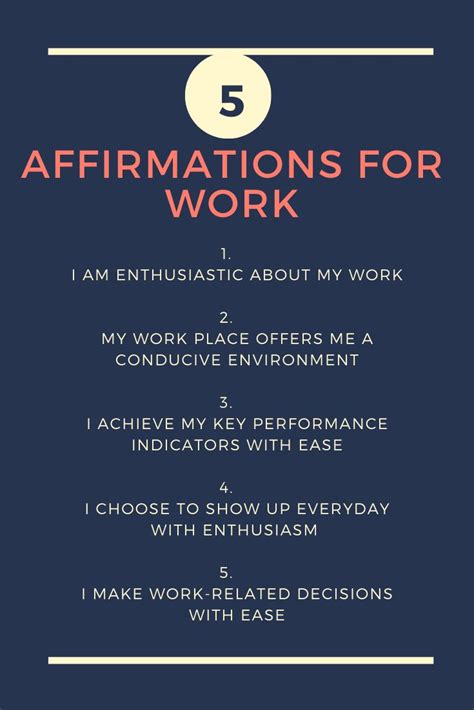 Affirmations For Work