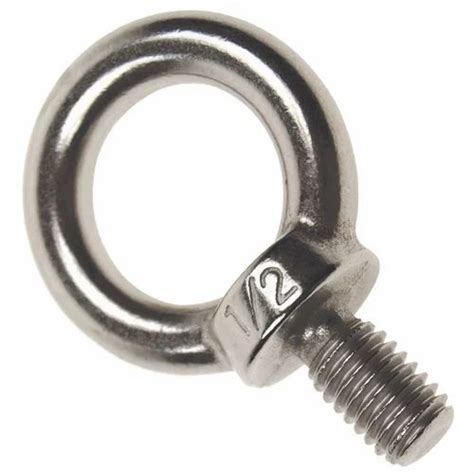 Silver Stainless Steel SS Full Thread Eye Bolt For Hardware Fitting At