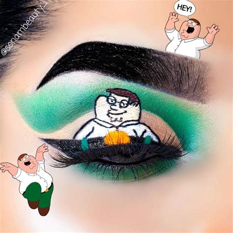 Peter Griffin Inspired Makeup Tutorial Cartoon Themed Eyeshadow The
