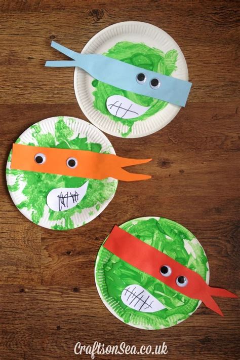 Teenage Mutant Ninja Turtles Paper Plate Craft Ninja Turtle Crafts
