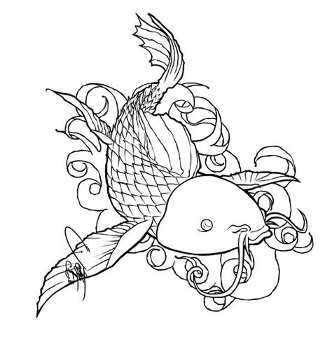 Coy Fish, : Coy Fish Devian Art Coloring Pages