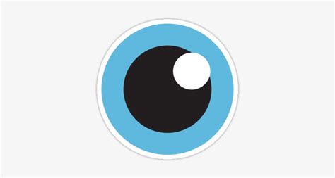 Deluxe Cartoon Eyeball Cartoon Eye With Blue Iris Sticker Cartoon Eye
