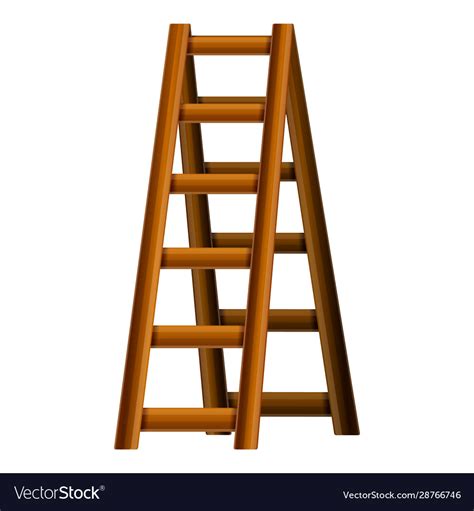 Wood Ladder Icon Cartoon Style Royalty Free Vector Image