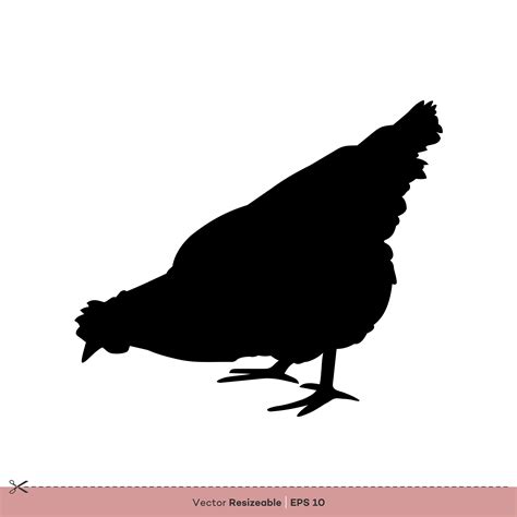 Farm Animal - Chicken Silhouette Vector Logo Template Illustration ...