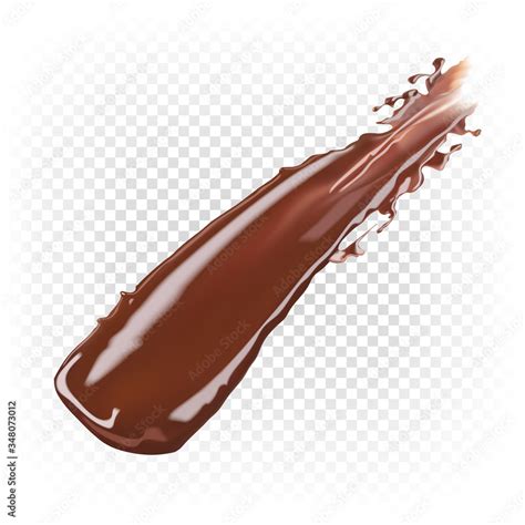 Thick Melted Chocolate Smeared On The Surface Chocolate Smear Decor