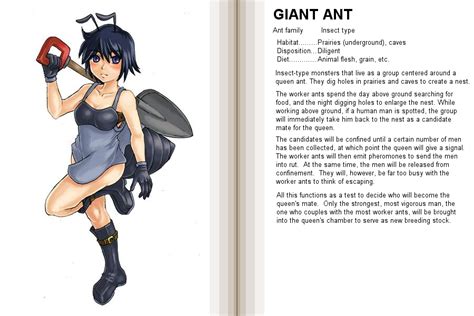 Giant Ant Monster Girl Encyclopedia Drawn By Kenkoucross Danbooru