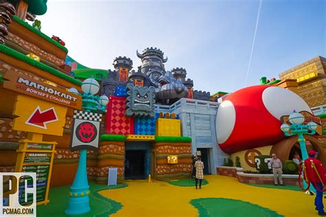Mario Mushrooms And Ar Go Karts Inside Super Nintendo World In