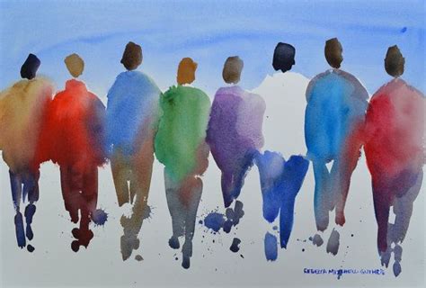 Passion People Vi Original Watercolor Painting By Artistrmg 25900
