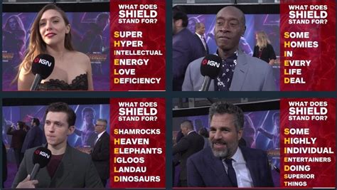 Avengers Infinity War Cast Were Asked What Shield Stands For And