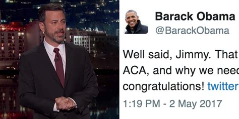 Obama Praises Jimmy Kimmel S Emotional Story About Ill Son As Gop Takes On Obamacare