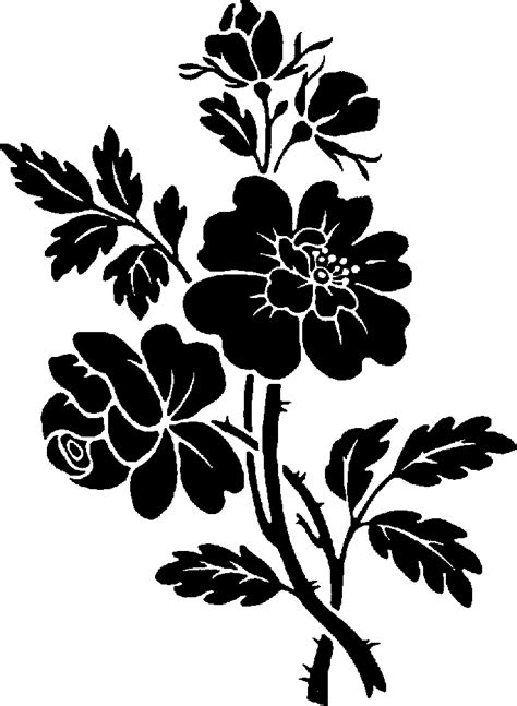 Seamless floral pattern with red roses on black background. http://www.practicatechnical.com/files/scans_bw/Silhouette ...