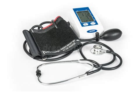 Blood Pressure Monitor And Stethoscope Stock Image Image Of Isolated