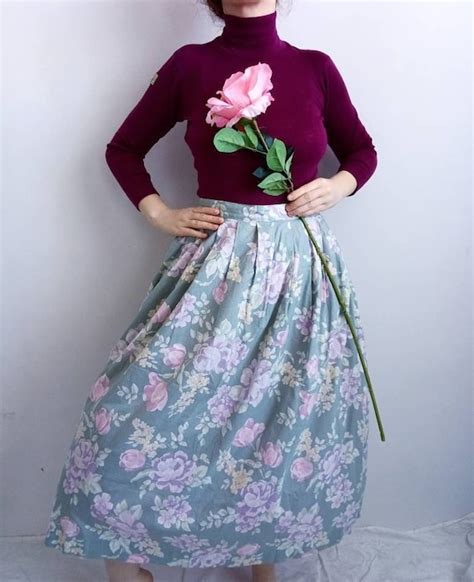 Laura Ashley Vintage Skirt Cottagecore Romantic Prair Gem
