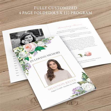 Customized Funeral Program Templates Created For You To Print Locally