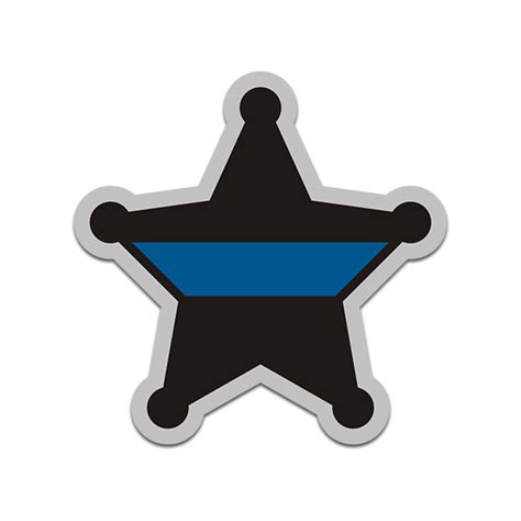 Thin Blue Line Sheriff 5 Point Badge Deputy Sticker Decal Rotten Remains