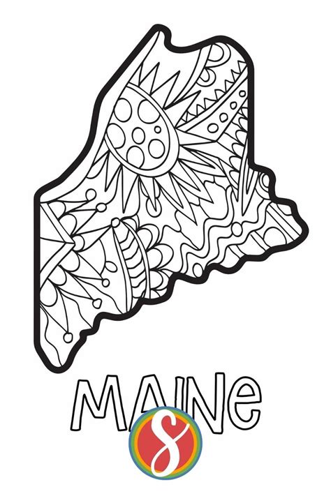 Free Maine Coloring Pages — Stevie Doodles