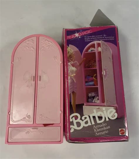 Vintage Mattel 1987 Barbie Sweet Roses Armoire Pink Wardrobe Closet And Acc 5146 Picclick