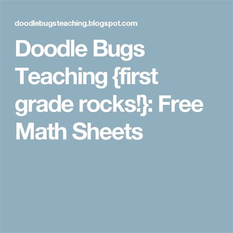 The Words Doodle Bugs Teaching First Grade Rocks Back To School Clip