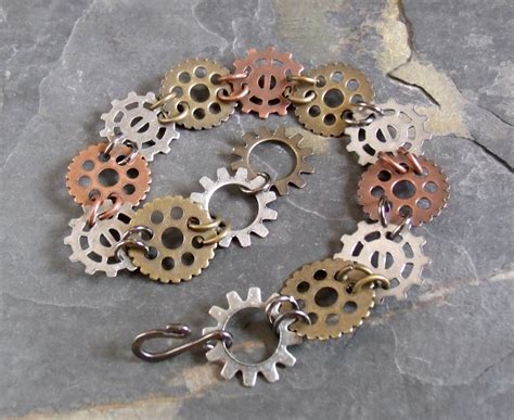 Steampunk Gear Bracelet Steampunk Jewelry Clockwork Parts
