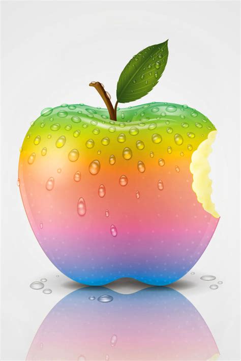 Rainbow Apple Iphone Wallpaper By Melissareneepohl On Deviantart