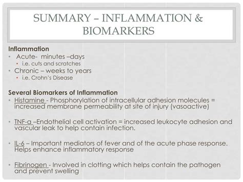 Ppt Inflammatory Response And Biomarkers Powerpoint Presentation Id