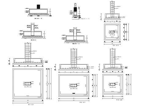 Different Types Of Structural Column Footing Design Autocad File Cadbull