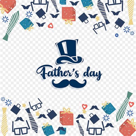 Happy Father Day Png Transparent Hat Mustache Happy Fathers Day Border