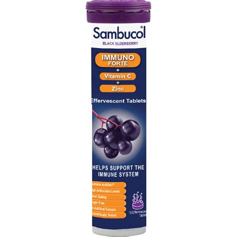 sambucol effervescent immuno forte 15 tablets free delivery