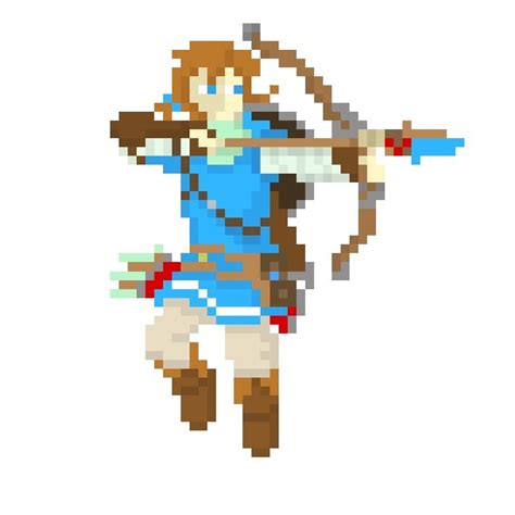 I Made A Pixel Art Of Link From Breath Of The Wild Zelda