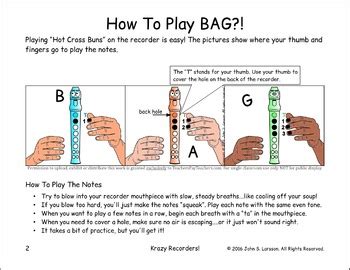 This is the fifth song in our elementary recorder tutorial series. Free Easy Recorder Song With Letters Printable BAG | TpT