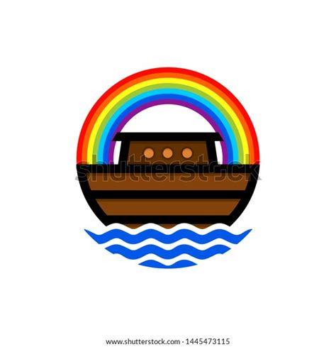 Logo Noahs Ark Rainbow Symbol Covenant Stock Vector Royalty Free