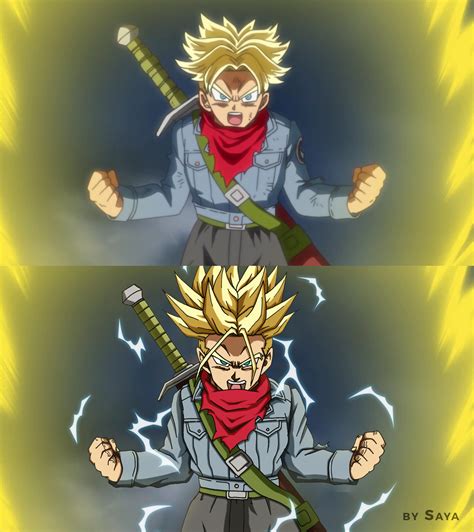 Kid trunks turns into a super saiyan for the first time. Dragon Ball Super Correction - Trunks SSj2 by Say4 on ...