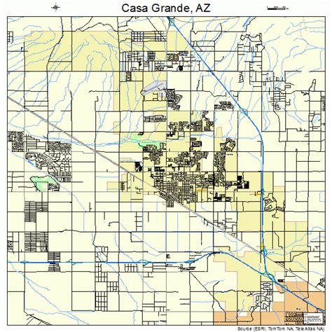 Casa Grande Arizona Street Map 0410530