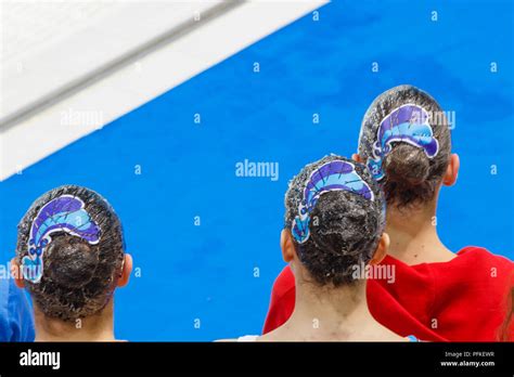 Detail Of The Appearance Of Synchronized Swimming Athletes Made Of A Mixture Of Food Gelatine